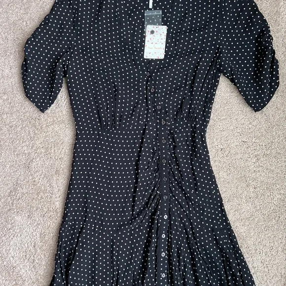 free people black polka dot dress Palazzo Pant - Luxe Velvet